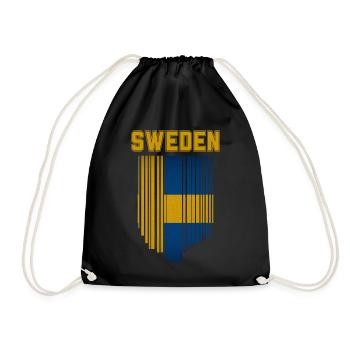 Drapeau de la Suède, fierté suédoise - Sac de sport léger - noir - Devant