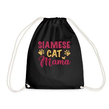 Siamese Cat Mom - Turnbeutel - Schwarz - Vorne