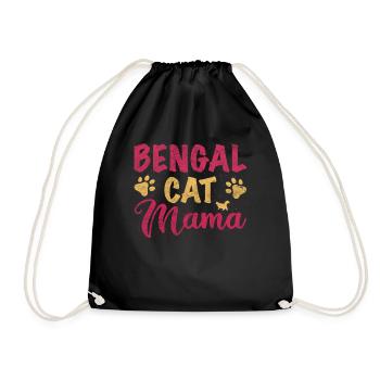 Bengal Cat Mom - Turnbeutel - Schwarz - Vorne