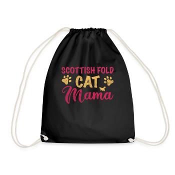 Scottish Fold Cat Mom - Turnbeutel - Schwarz - Vorne