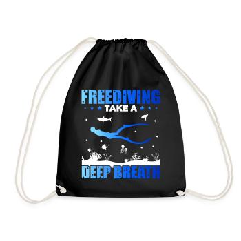 Diving, Apnea Diving, Apnea No Limit Freediving - Drawstring Bag - black - Front