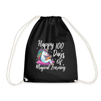 Unicorns are awesome therefore i am a unicorn - Drawstring Bag - black - Front