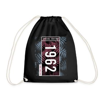 Special Edition 1962 Birthday Urban Graphic - Drawstring Bag - black - Front