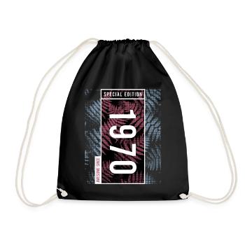 Édition spéciale des années 1970 anniversaire urbain graphique - Sac de sport léger - noir - Devant
