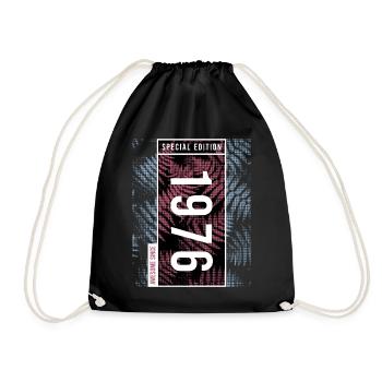 Special Edition 1976 Birthday Urban Graphic - Drawstring Bag - black - Front
