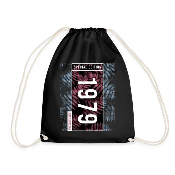 Special Edition 1979 Birthday Urban Graphic - Drawstring Bag - black - Front