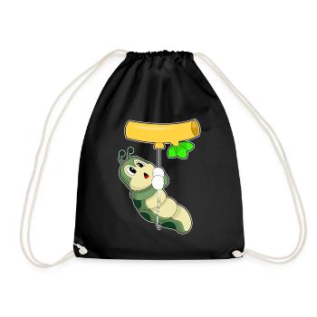 Caterpillar Balloon - Drawstring Bag - black - Front