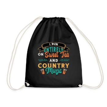 Sweet Tea I Run Entirely On Sweet Southern Country - Drawstring Bag - black - Front