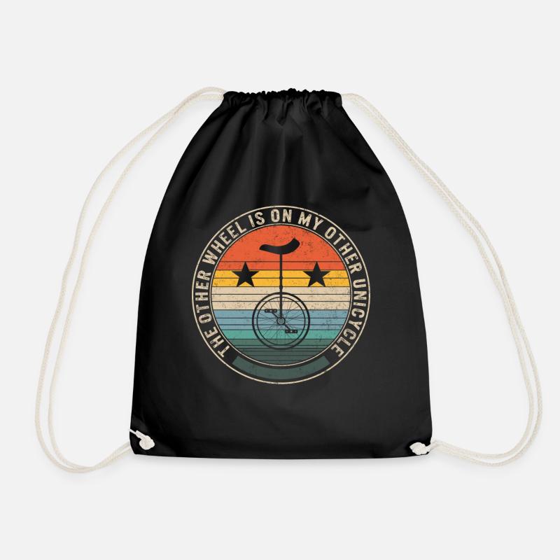 Chemise de monocycle, l’autre roue est sur mon autre - Sac de sport léger - noir