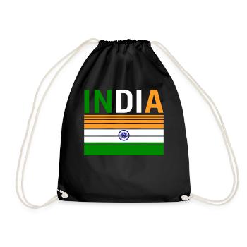 Chemise de l’Inde, drapeau de l’Inde Tee, cadeau de fierté indienne - Sac de sport léger - noir - Devant