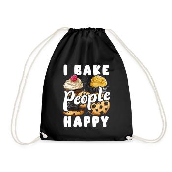 Boulanger Pâtisserie Je Fais Cuire Les Gens Heureux Cupcake Cookie - Sac de sport léger - noir - Devant