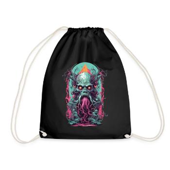 Underworld Demons Occult Horror Gothic Design - Drawstring Bag - black - Front