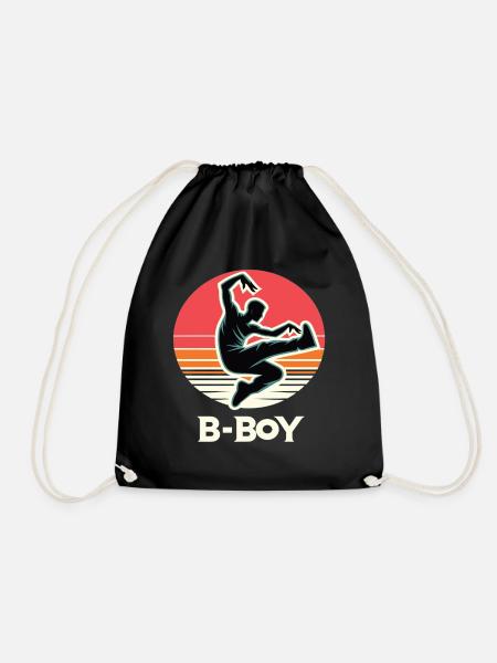 Breakdance Breakdancer Breakdance Kinder - Turnbeutel - Schwarz