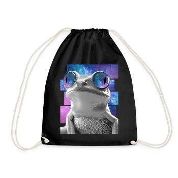 Frog Space Glasses Galaxy Sunglasses Amphibian Pet - Turnbeutel - Schwarz - Vorne