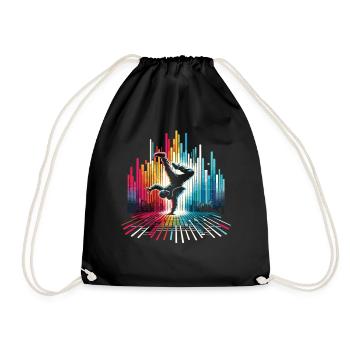 Breakdance Breakdancer Breakdance Enfants - Sac de sport léger - noir - Devant