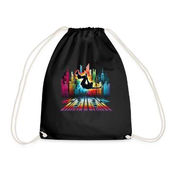 Breakdance Breakdancer Breakdance Enfants - Sac de sport léger - noir - Devant