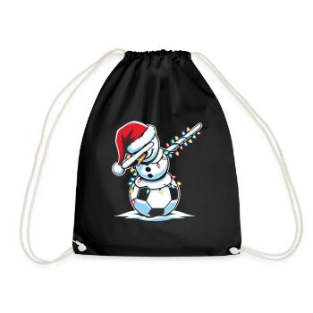 Schneemann Dabbing Schneemann Dab Schneemänner - Turnbeutel - Schwarz - Vorne
