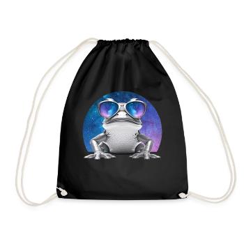 Vaporwave Frog Space Glasses Galaxy Sunglasses Toa - Turnbeutel - Schwarz - Vorne