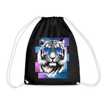 Tiger Space Glasses Galaxy Sunglasses Vaporwave Ae - Turnbeutel - Schwarz - Vorne