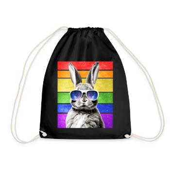 LGBTQ Rabbit Space Glasses Bunny Galaxy Sunglasses - Turnbeutel - Schwarz - Vorne