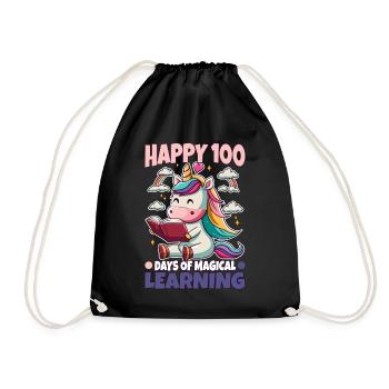 Unicorns are awesome therefore i am a unicorn - Turnbeutel - Schwarz - Vorne