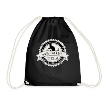 80% Coton 20% Chat Chemise - Sac de sport léger - noir - Devant