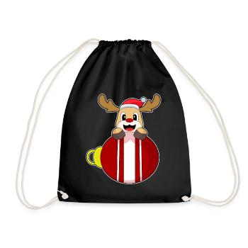 Bal de Noël des rennes - Sac de sport léger - noir - Devant