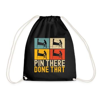 Pinball Flipper - Drawstring Bag - black - Front