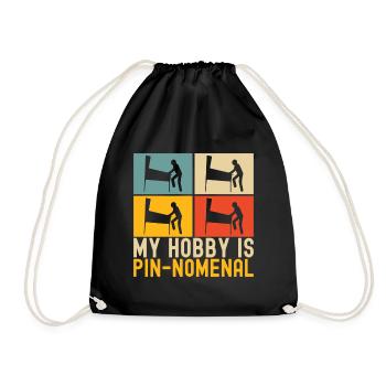 Pinball Flipper - Drawstring Bag - black - Front