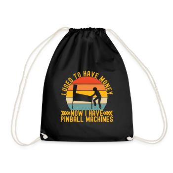Pinball Flipper - Drawstring Bag - black - Front