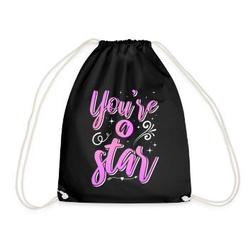 Soyez vous-même ! Confiance en soi, pensée positive, motivation - Sac de sport léger - noir - Devant