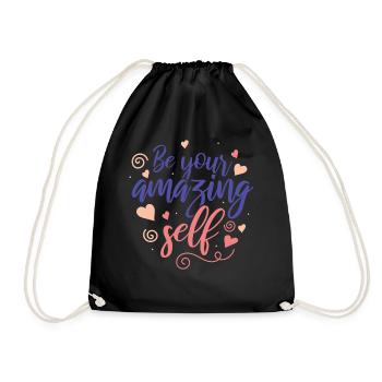 Soyez vous-même ! Confiance en soi, pensée positive, motivation - Sac de sport léger - noir - Devant