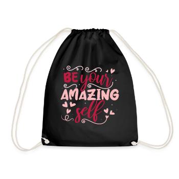 Soyez vous-même ! Confiance en soi, pensée positive, motivation - Sac de sport léger - noir - Devant