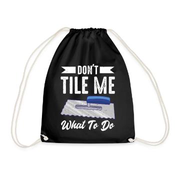 Carrelage Revêtement de sol Carreleur - Sac de sport léger - noir - Devant