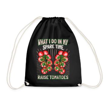 Tomaten, Gemüsegarten, Gärtner Tomatenzucht Spruch - Turnbeutel - Schwarz - Vorne