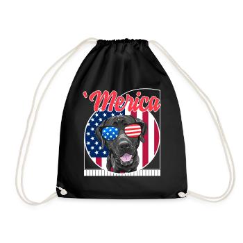 Chemise Amérique, Merica German Shorthaired Pointer - Sac de sport léger - noir - Devant