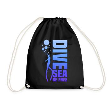 Diving, Apnea Diving, Apnea No Limit Freediving - Drawstring Bag - black - Front
