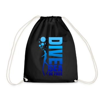 Diving, Apnea Diving, Apnea No Limit Freediving - Drawstring Bag - black - Front