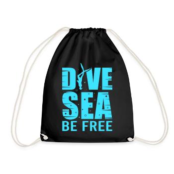 Diving, Apnea Diving, Apnea No Limit Freediving - Drawstring Bag - black - Front
