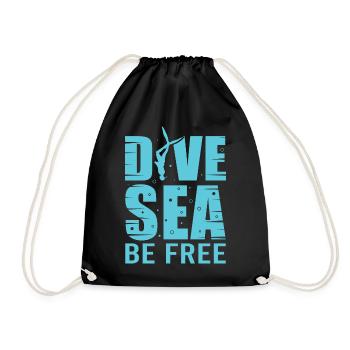 Diving, Apnea Diving, Apnea No Limit Freediving - Drawstring Bag - black - Front