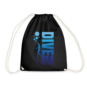 Diving, Apnea Diving, Apnea No Limit Freediving - Drawstring Bag - black - Front