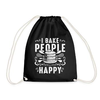 Boulanger Pâtisserie Je Fais cuire les gens Happy Cake - Sac de sport léger - noir - Devant