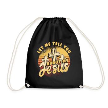 Laissez-moi vous parler de mon Jésus - Sac de sport léger - noir - Devant