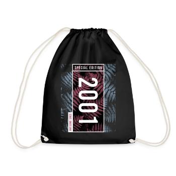 Special Edition 2001 Birthday Urban Graphic - Drawstring Bag - black - Front