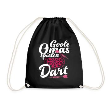 Coole Omas Spielen Dart Dartspieler - Turnbeutel - Schwarz - Vorne
