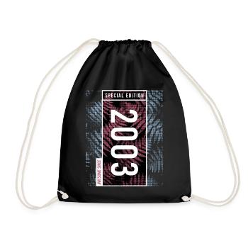 Special Edition 2003 Birthday Urban Graphic - Drawstring Bag - black - Front