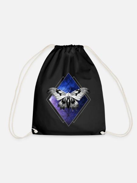 Celestial Moth Galaxy Space Aesthetic Butterfly In - Turnbeutel - Schwarz