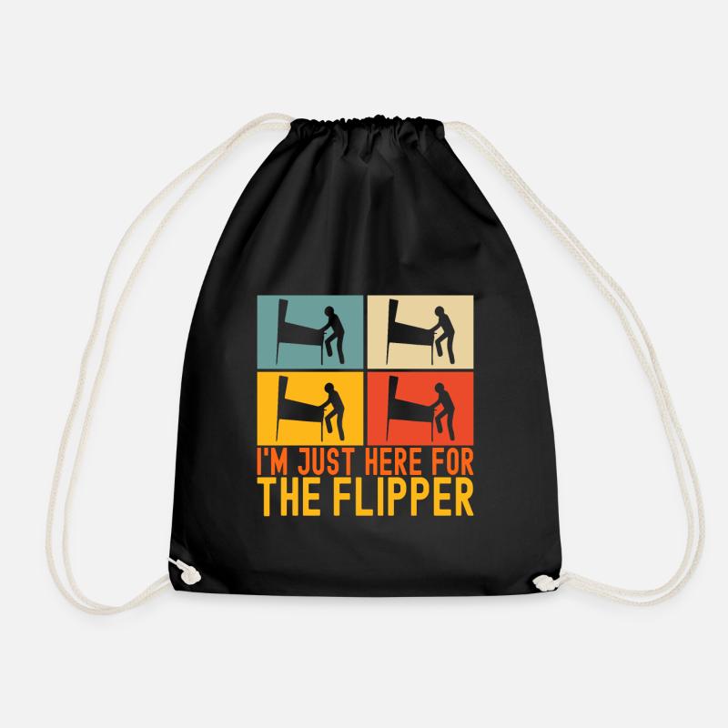 Pinball Flipper - Turnbeutel - Schwarz