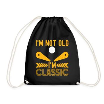 Pinball pinball machine - Drawstring Bag - black - Front