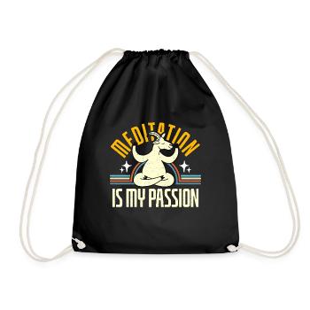 La méditation est ma passion Yoga spirituel Amoureux de la chèvre - Sac de sport léger - noir - Devant